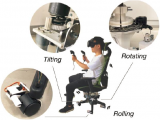 Aarnio: Passive Kinesthetic Force Output for Foreground Interactions on an Interactive Chair